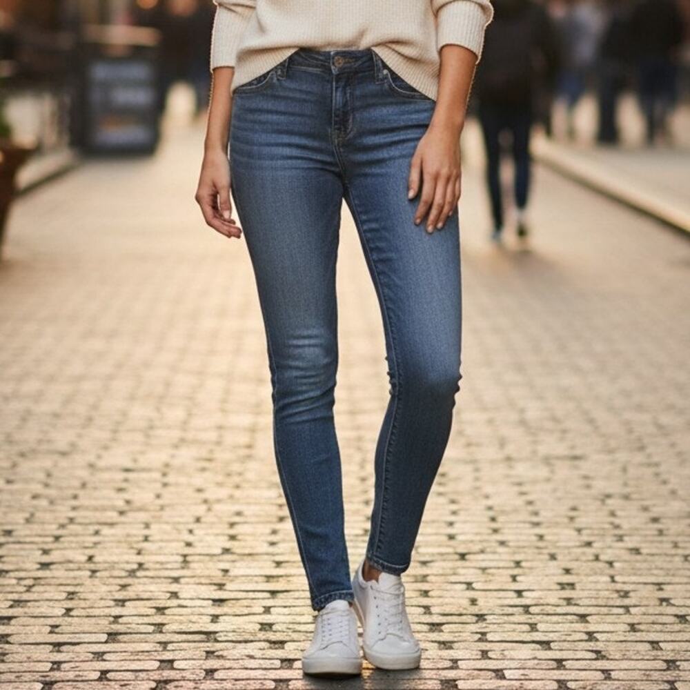 American Eagle Womens 0 Superlow Jegging Super Stretch Medium Wash Skinny Jeans